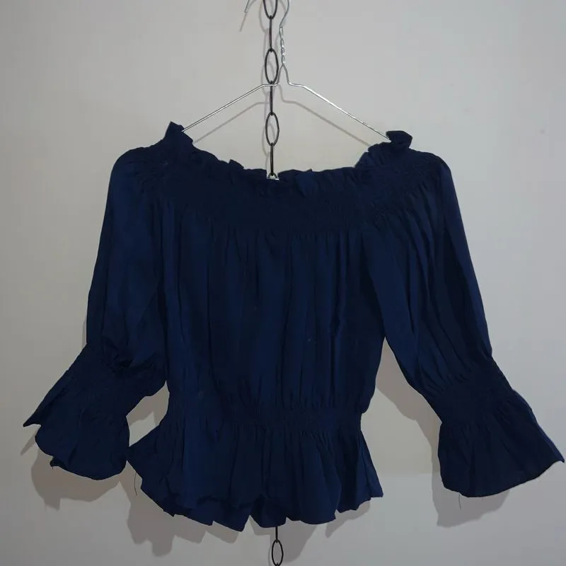 Lolita Casual Blouse Wanita navy photo 1