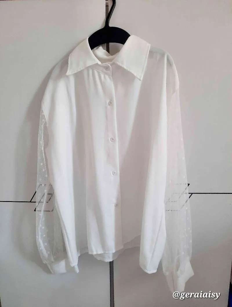 Casual Shirt Wanita white photo 1