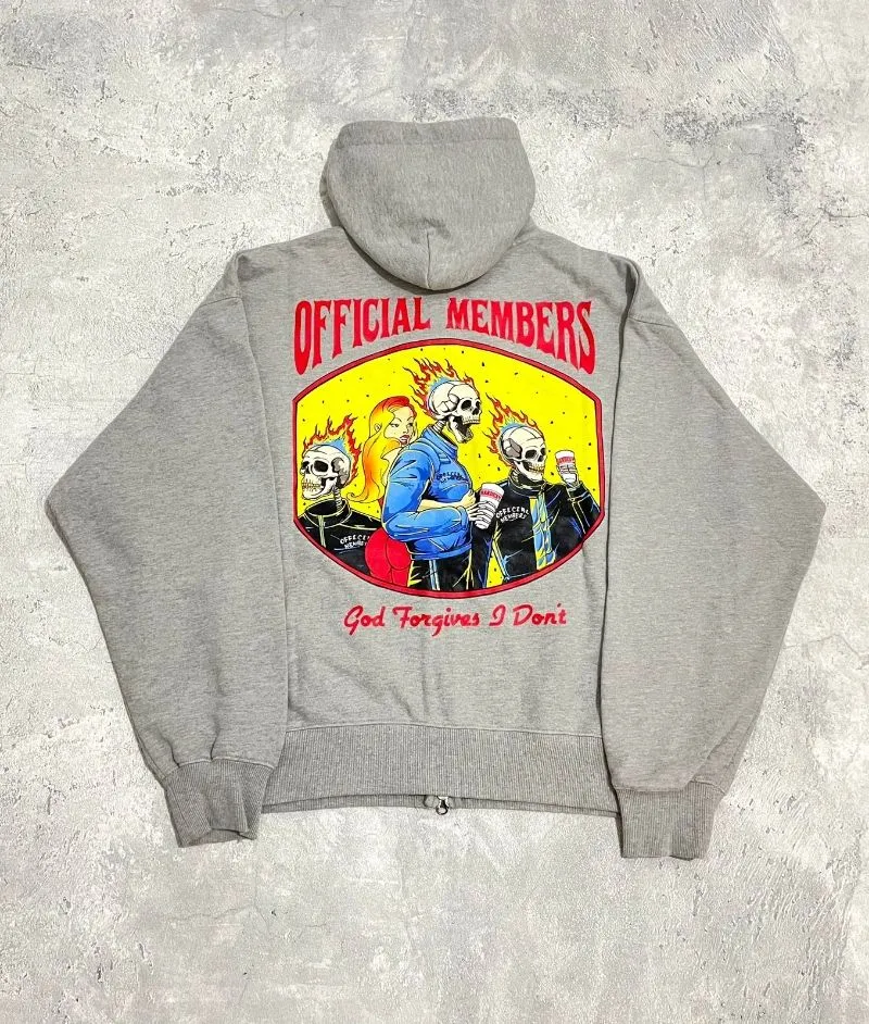 Vintage Y2K Hoody Pria gray photo 1