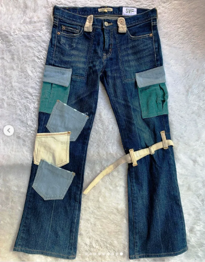 Y2K Reworked Other Wanita white navy photo 1