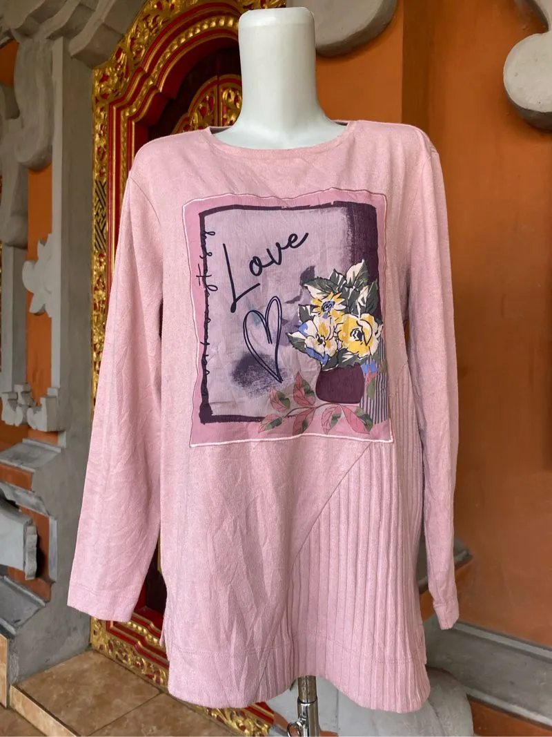 Vintage T-shirt Wanita pink photo 1