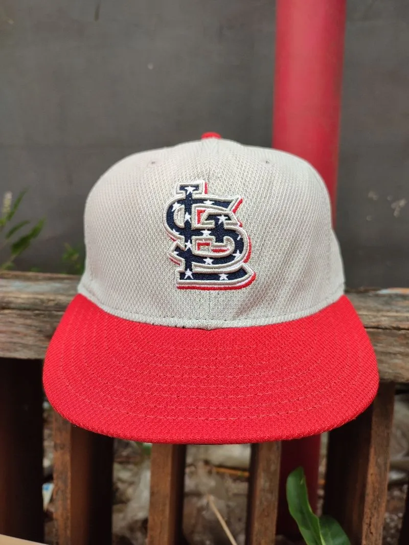 New Era Sportswear Casual Hat Pria silver red photo 1