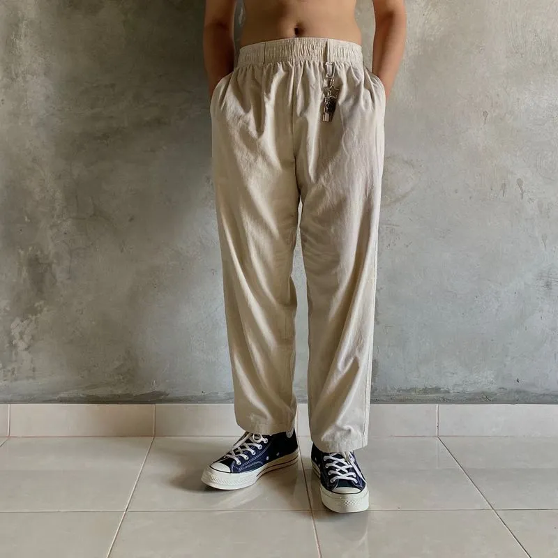 Uniqlo Streetwear Casual Casual pants Pria cream photo 1