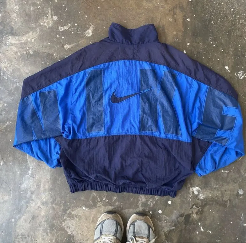 Nike Vintage Windbreaker Pria blue photo 1