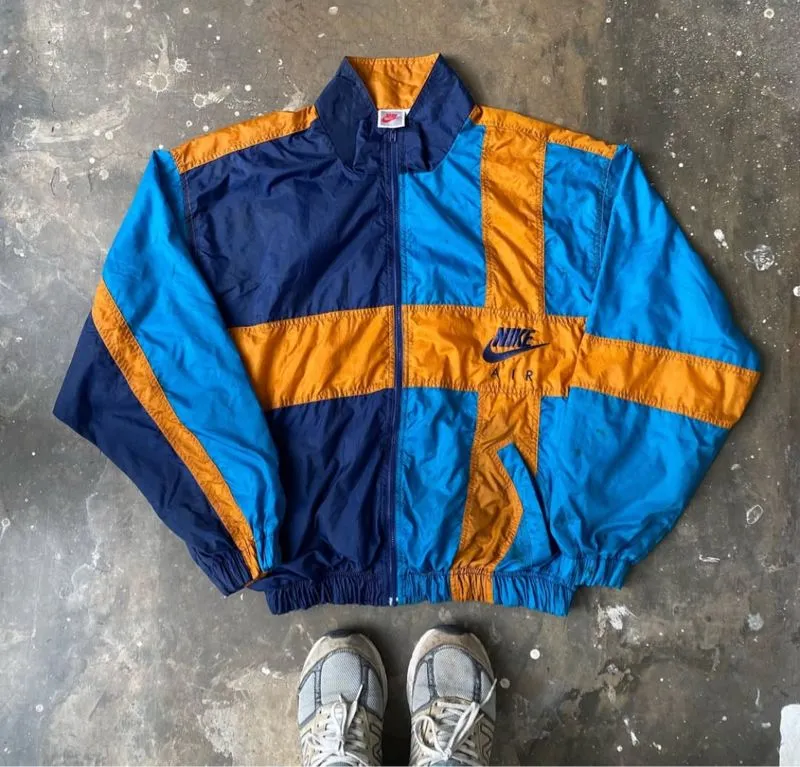 Nike Vintage Windbreaker Pria orange blue photo 1