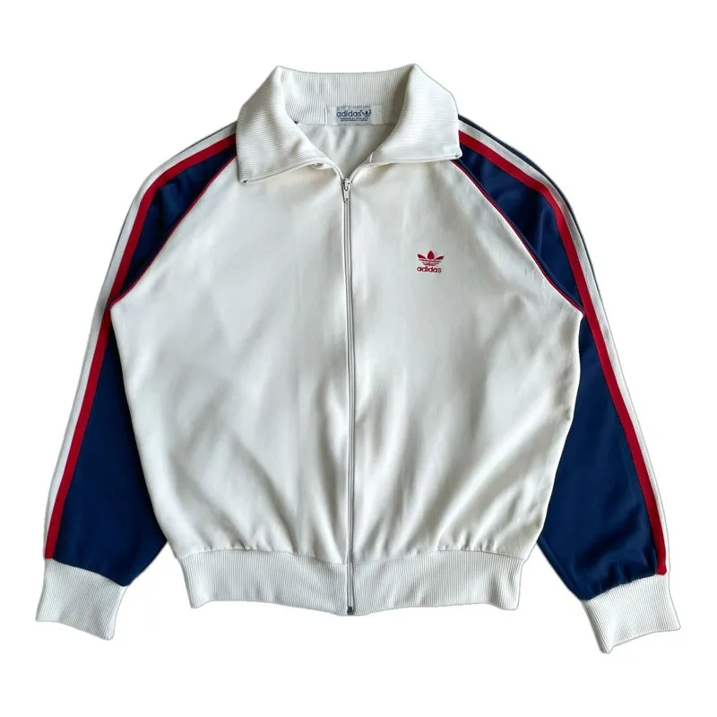 Adidas Vintage Streetwear Track jacket Pria white navy photo 1