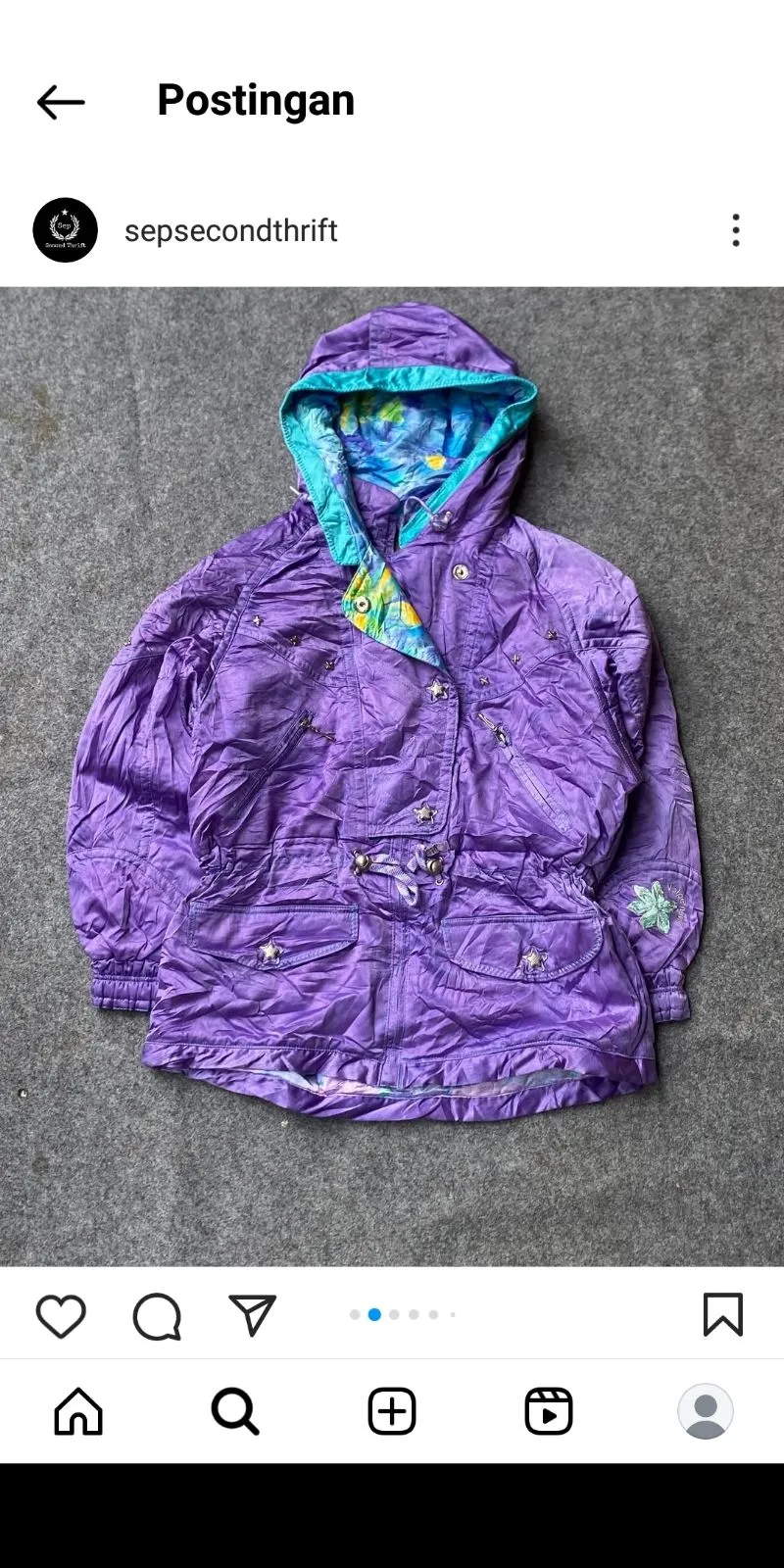 Vintage Denim jacket Pria purple photo 1