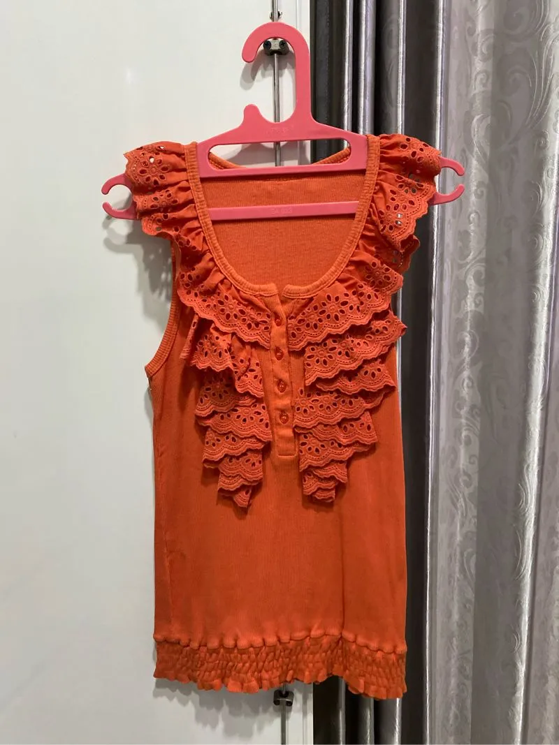 Grunge Casual Casual dress Wanita orange photo 1