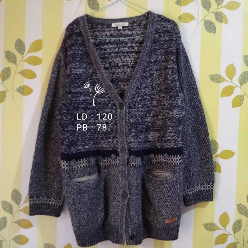 Vintage Casual Blazer Wanita navy photo 1