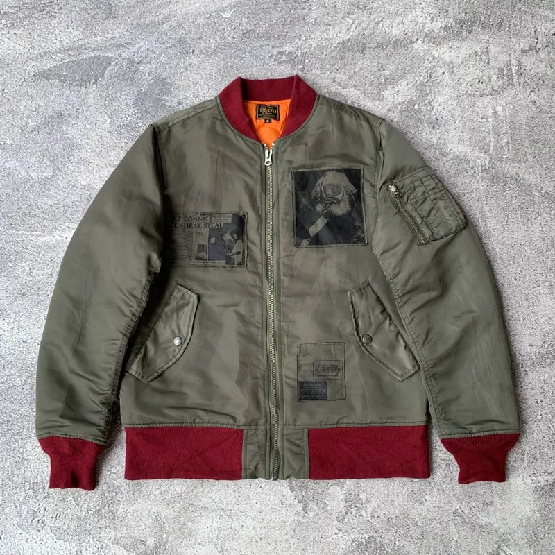 FUCT Vintage Streetwear Bomber jacket Pria green photo 1