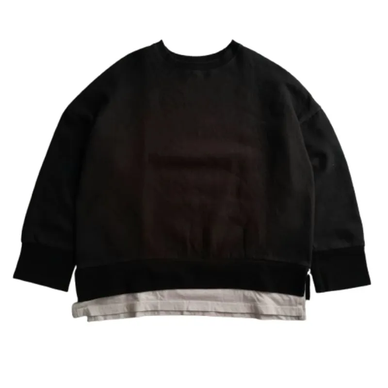 Minimalist Casual Fleece Wanita white black photo 1