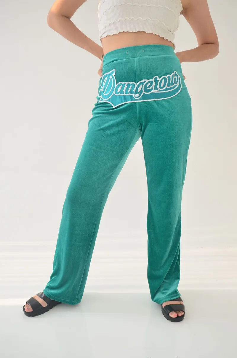Y2K Casual trouser Wanita green photo 1