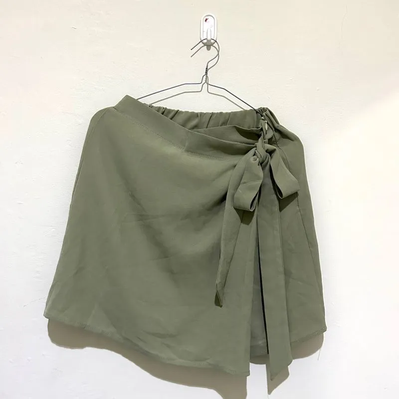 Casual Mini skirt Wanita green photo 1