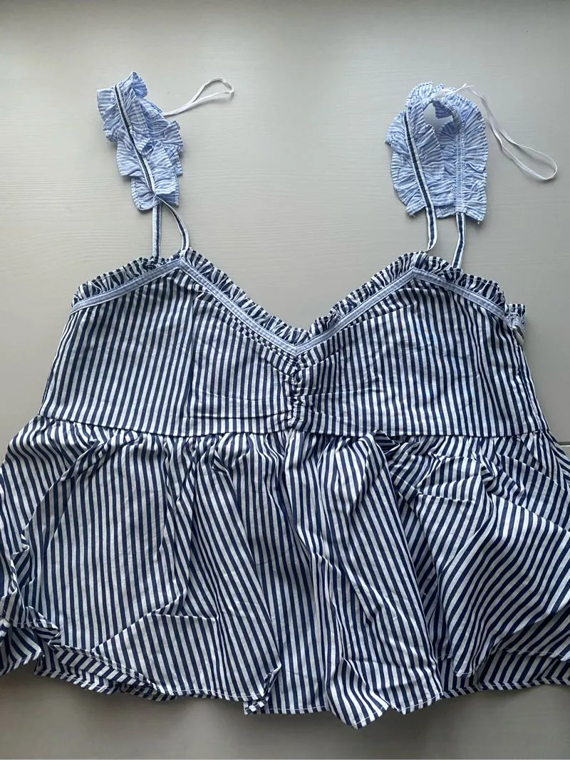 ZARA Casual Cami top Wanita blue photo 1