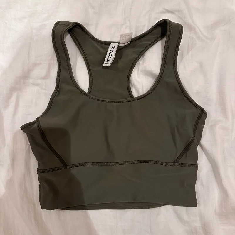 H&M Sportswear Bra Wanita green photo 1