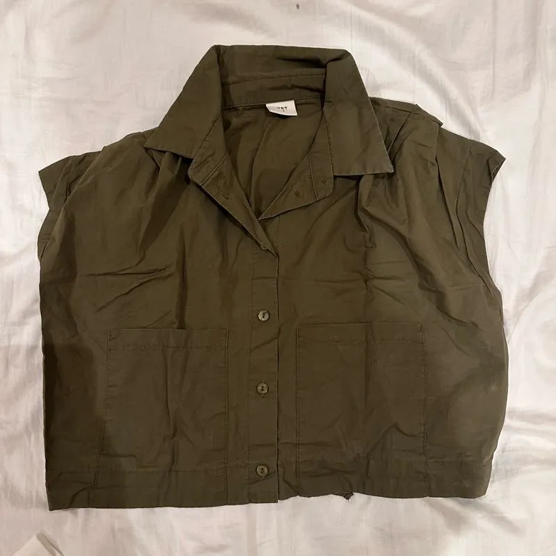 Minimalist Casual Blouse Wanita green photo 1