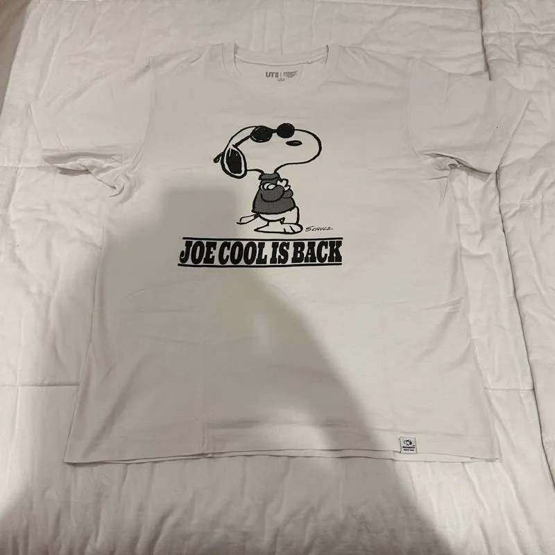 Uniqlo Casual T-shirt Wanita white black photo 1