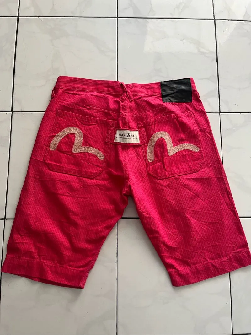 Evisu Vintage Y2K Short Pria red pink photo 1