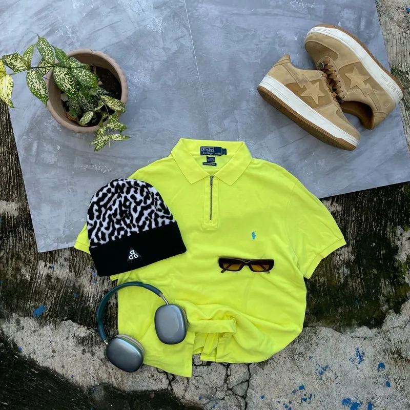 Polo Ralph Lauren Grunge Indie Polo shirt Pria yellow photo 1