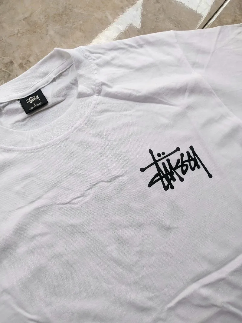 Stussy Streetwear Casual T-shirt Pria white photo 1