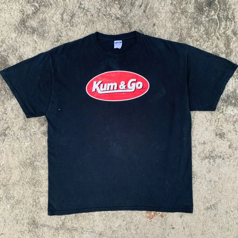Gildan Vintage Y2K T-shirt Pria navy photo 1