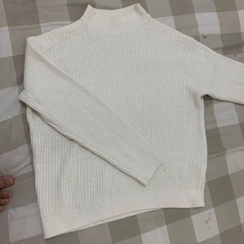 Uniqlo Casual Sweater Wanita white photo 1