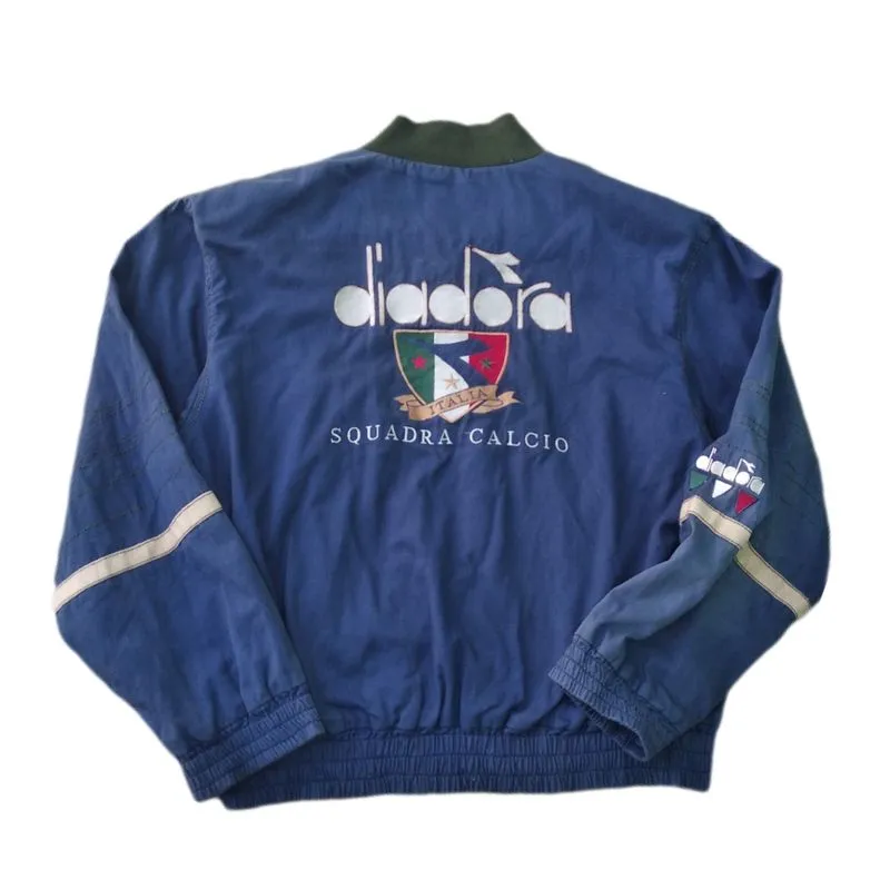 Diadora Vintage Streetwear Bomber jacket Pria blue
