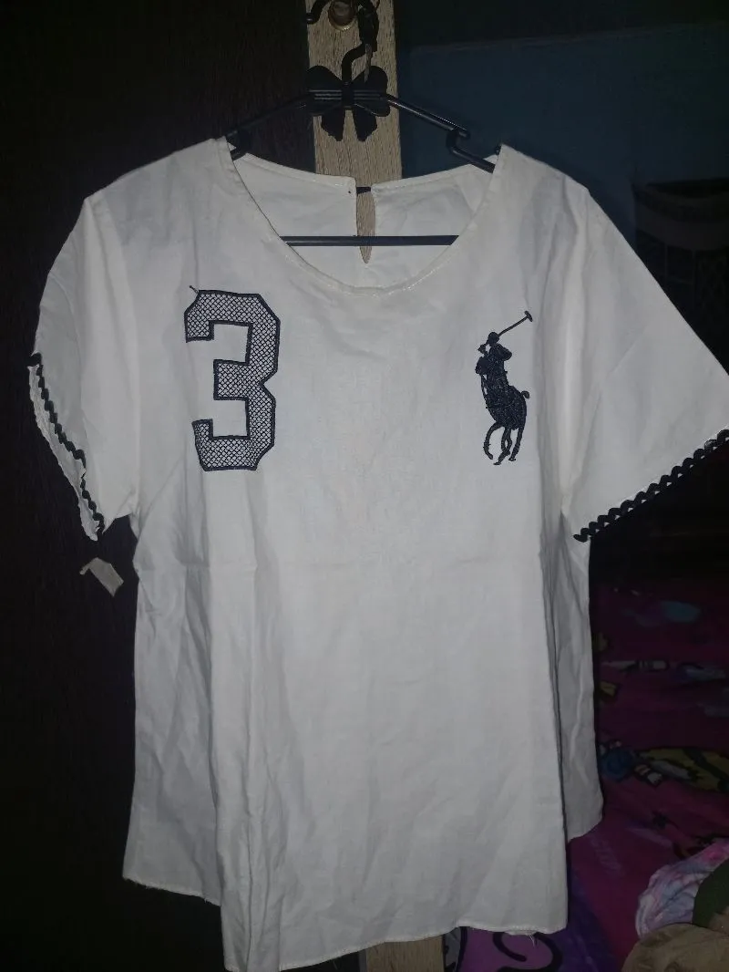 Streetwear T-shirt Wanita white black photo 1