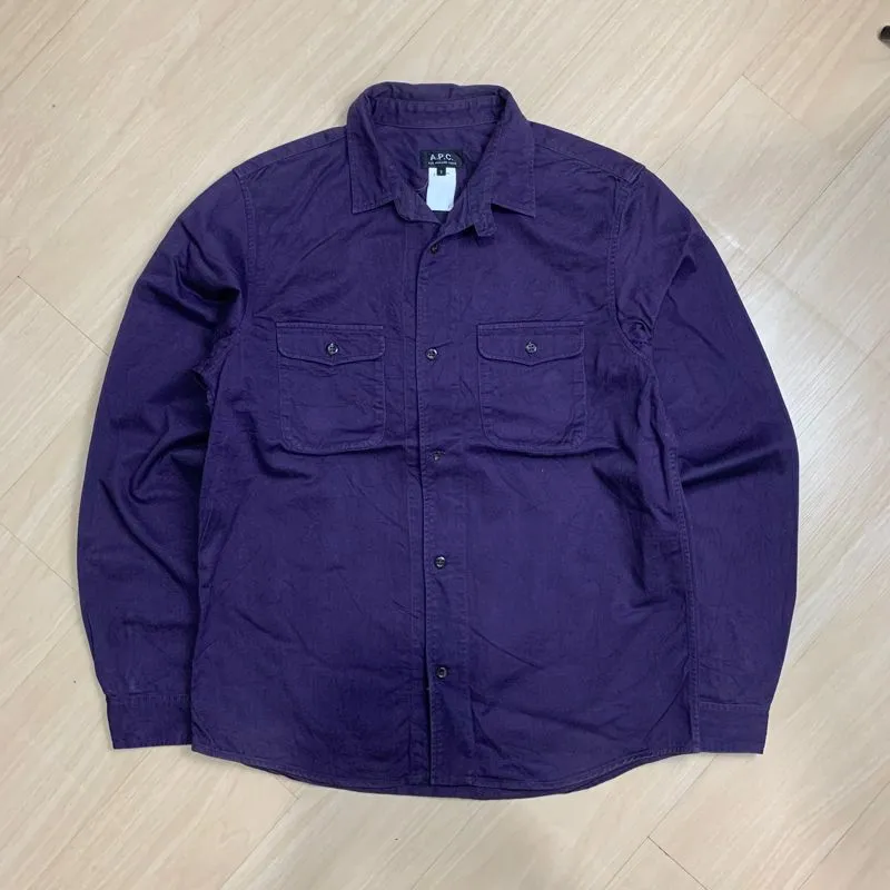 A.P.C. Streetwear Casual shirt Pria purple photo 1