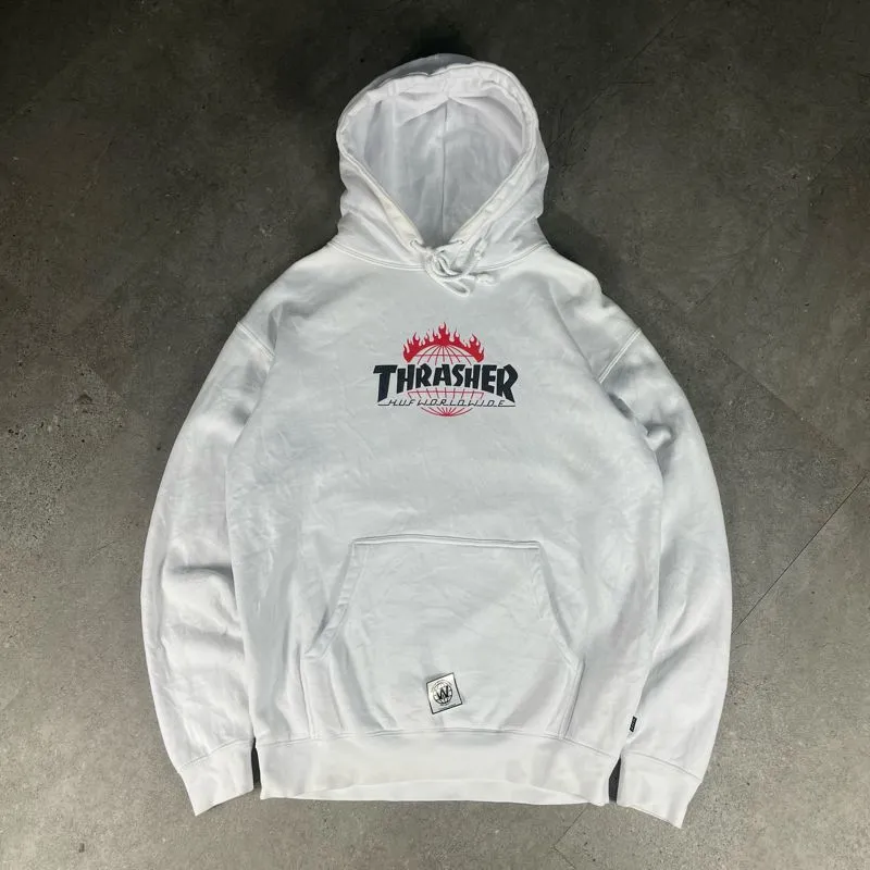 Thrasher Vintage Streetwear Hoody Pria white photo 1