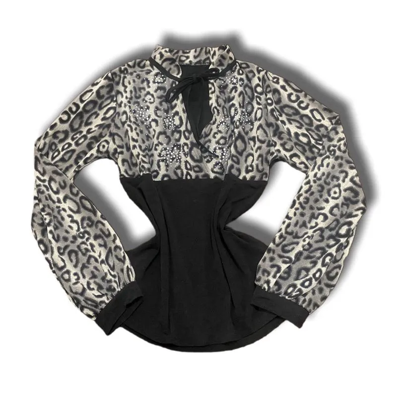 Japanese brand Y2K Coquette Blouse Wanita black gray photo 1