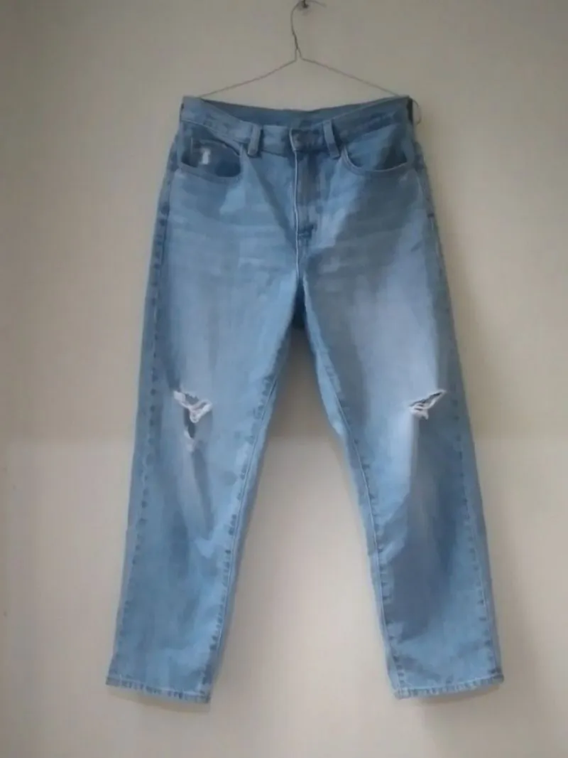 Uniqlo Casual Boyfriend jeans Wanita blue photo 1
