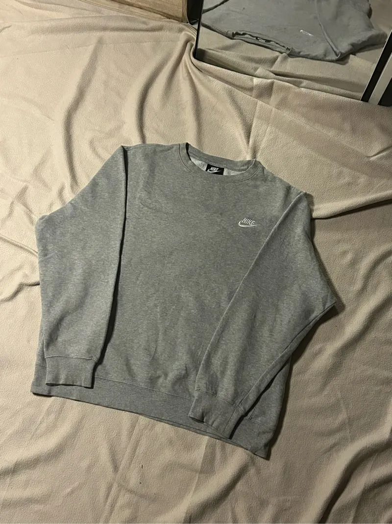 Nike Vintage Streetwear Sweater Pria gray photo 1