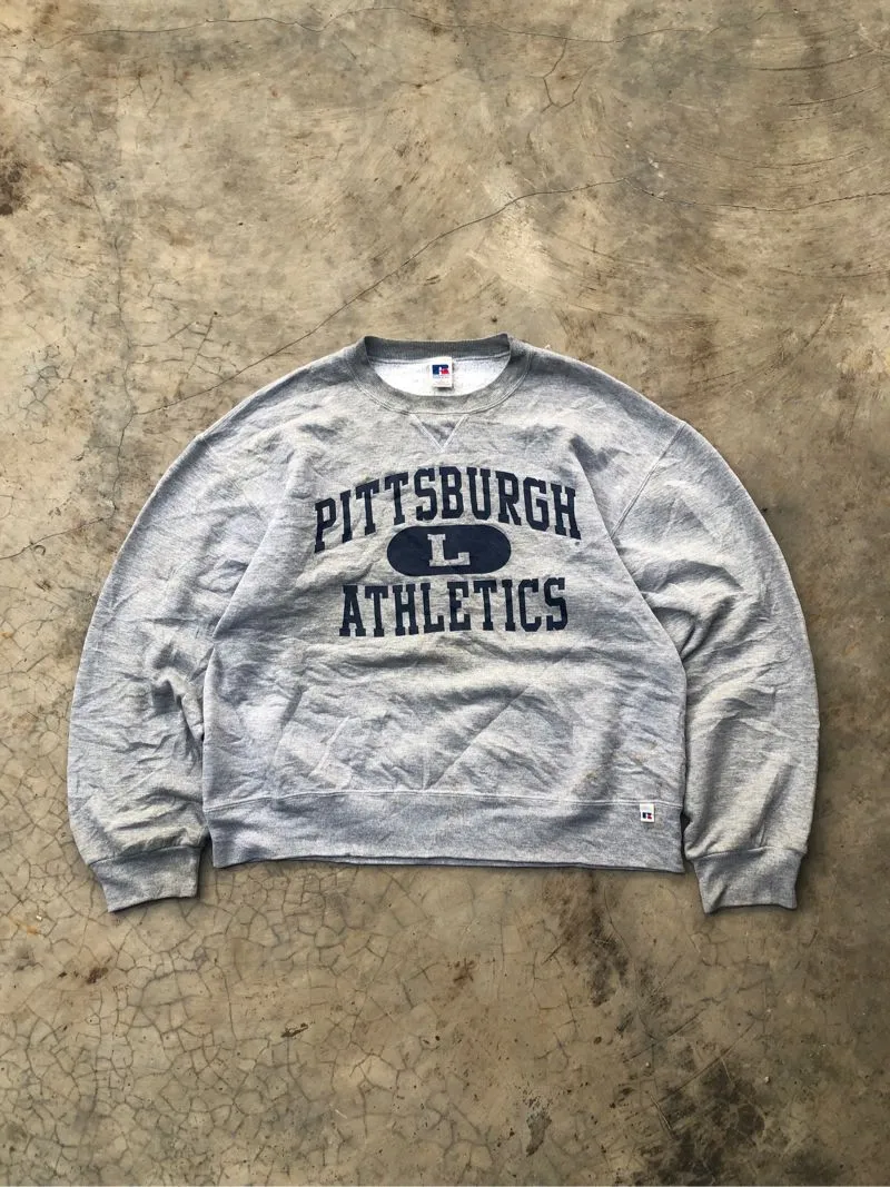 Russell Athletic Vintage Streetwear Sweater Pria gray photo 1