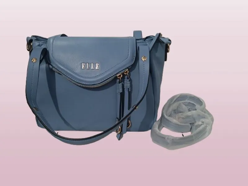 ELLE Luxury Minimalist Handbag Wanita blue Preloved
