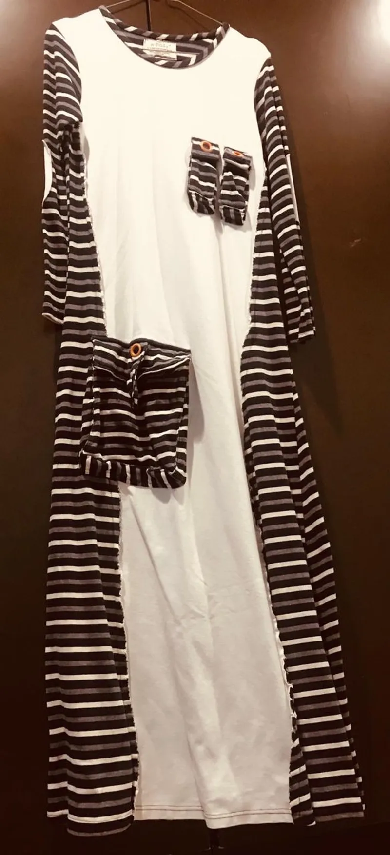 Casual Casual dress Wanita white black photo 1