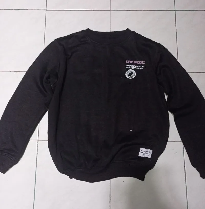 Streetwear Y2K Sweater Pria black photo 1