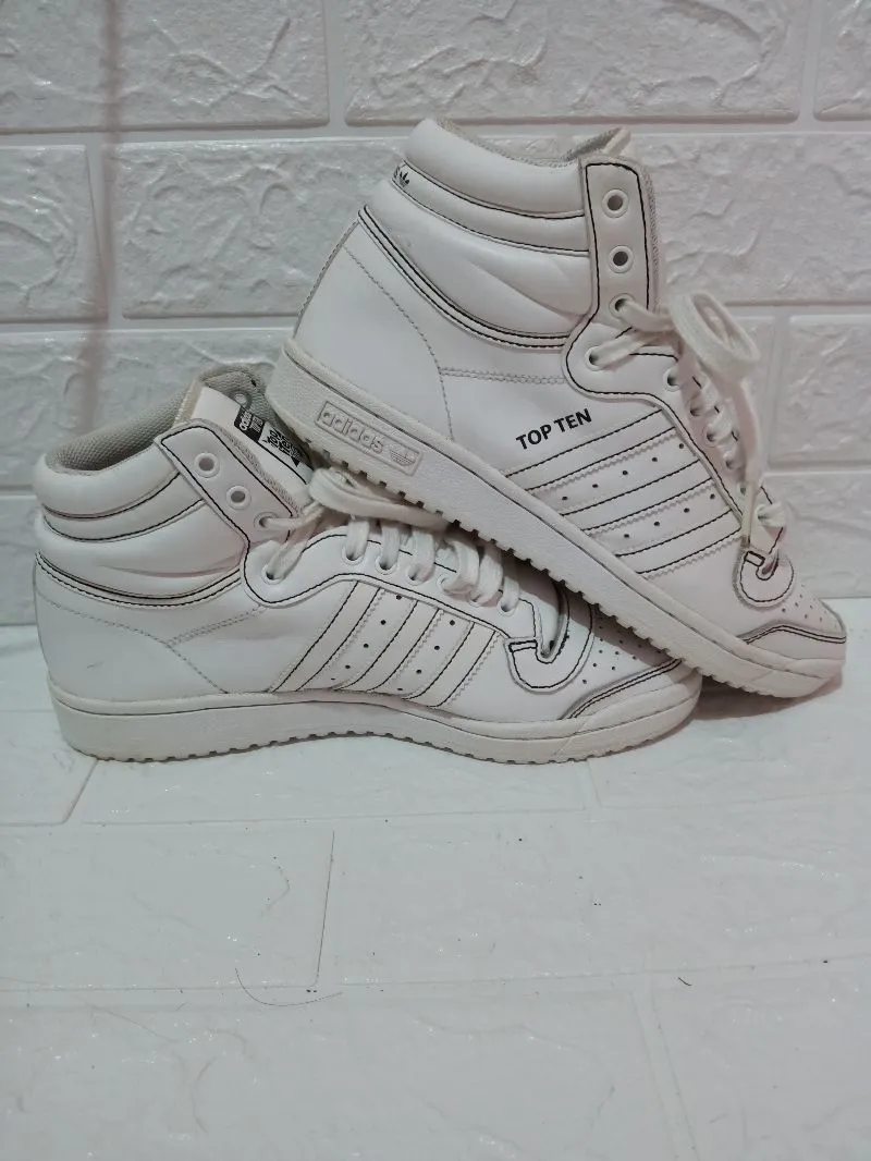 Adidas Top Ten Hi Triple White Preloved