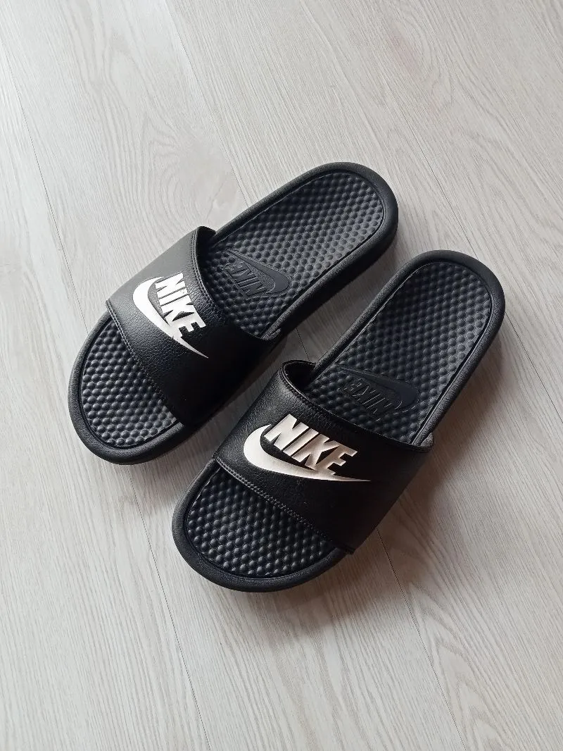 Adidas Biker Casual Sandals & slide Pria white black photo 1