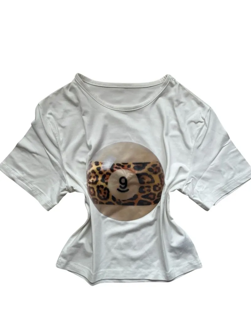 Shein Minimalist Casual T-shirt Wanita multicolor white photo 1