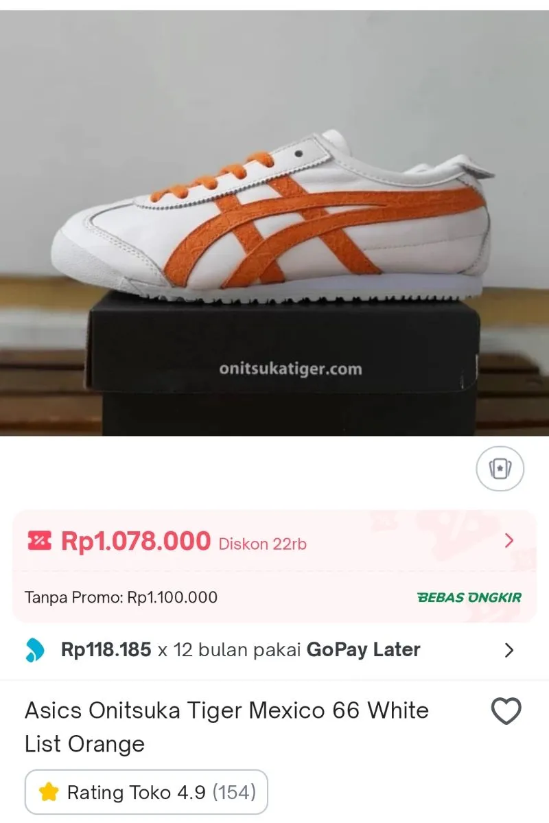 Onitsuka Tiger Mexico 66 Leather White list Orange