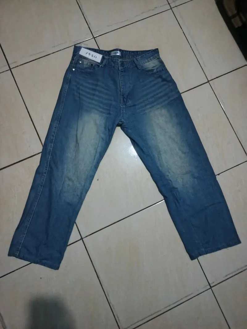 Jiniso Vintage Jeans Pria tan gray photo 1