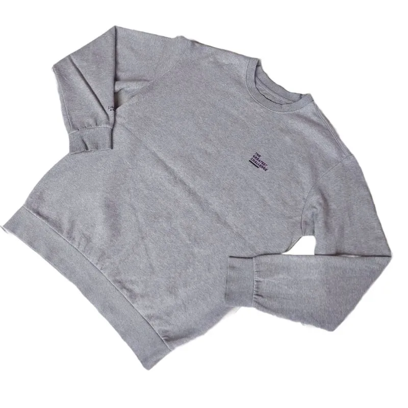 Hangten Streetwear Minimalist Sweatshirt Pria gray photo 1