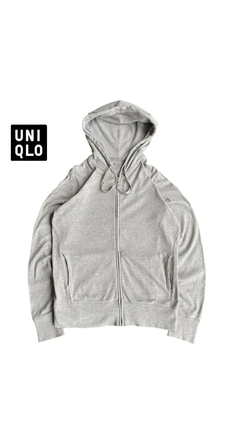 Uniqlo Indie Hoody Wanita gray photo 1