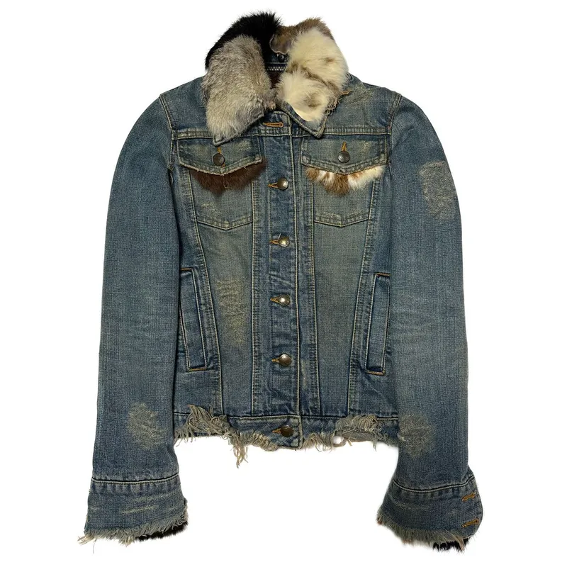 LGB Fur Denim Jacket Women's XS - Preloved