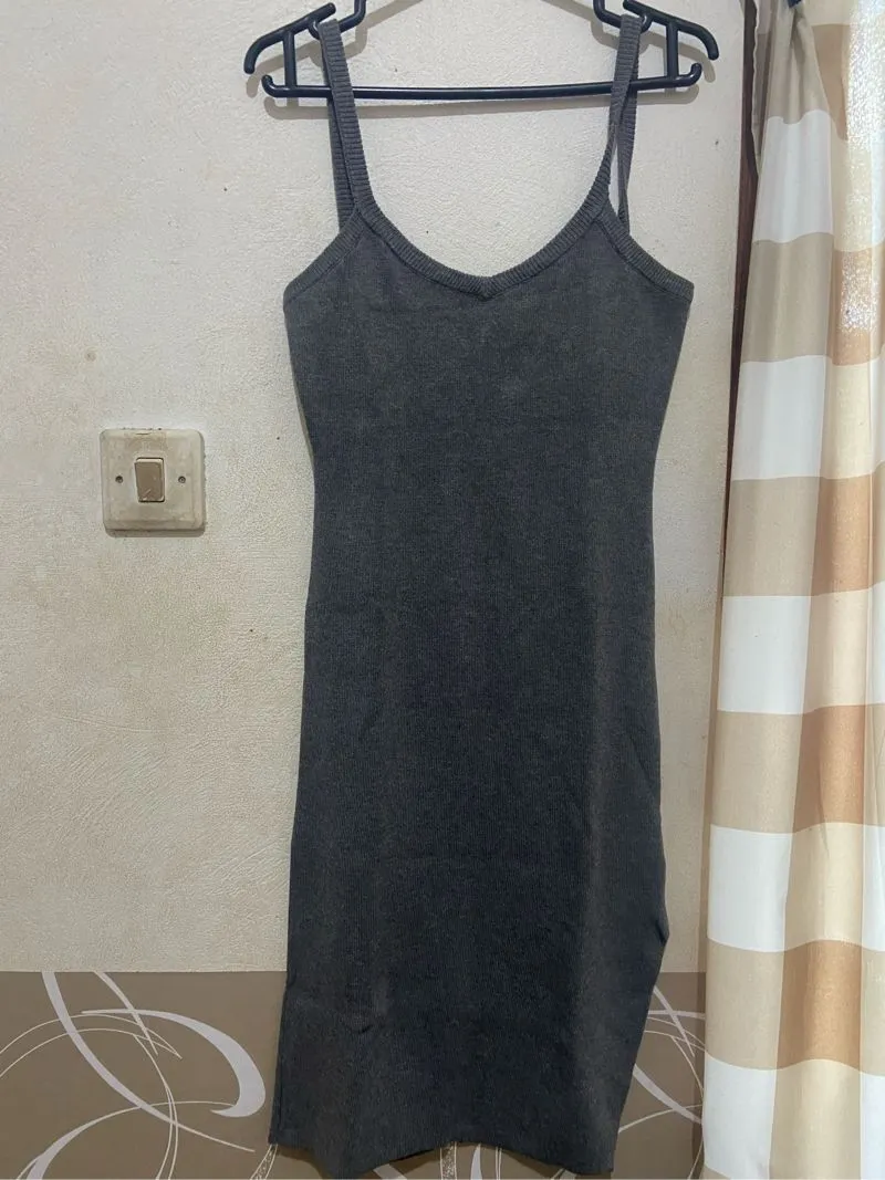 Casual Shirt dress Wanita gray photo 1