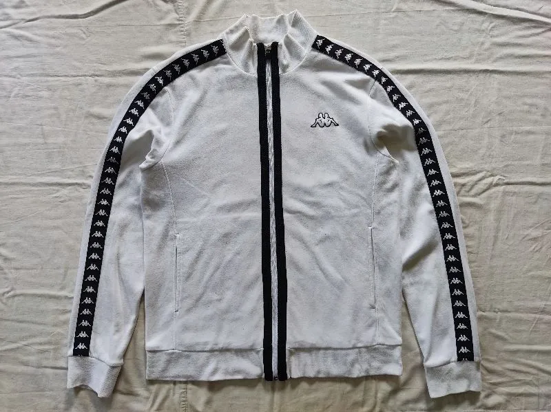 Kappa Vintage Casual Track jacket Pria white black photo 1