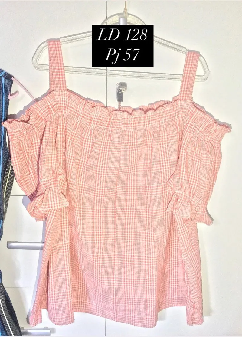 Coquette Casual Blouse Wanita white pink photo 1