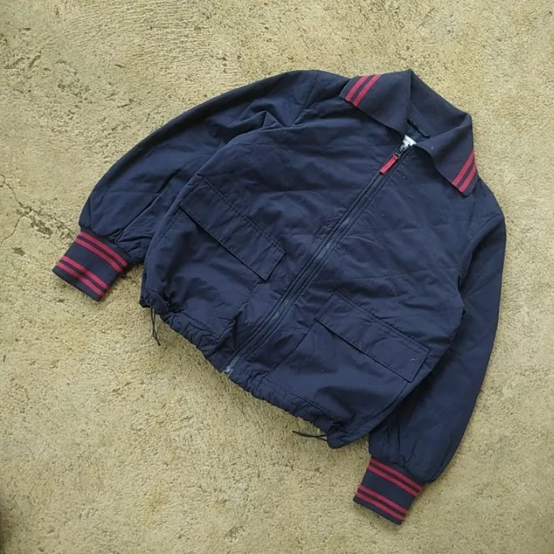 Uniqlo Vintage Casual Bomber jacket Pria navy photo 1