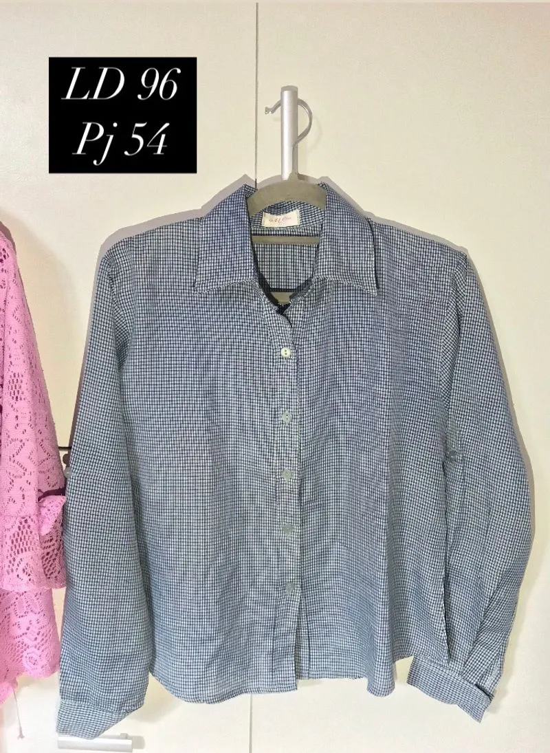 Minimalist Casual Shirt Wanita navy black photo 1